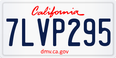 CA license plate 7LVP295
