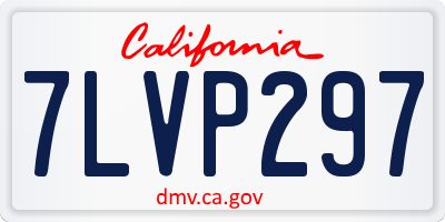 CA license plate 7LVP297