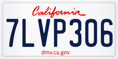 CA license plate 7LVP306