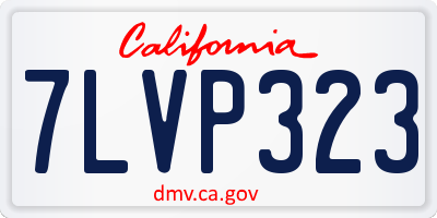 CA license plate 7LVP323