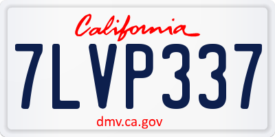 CA license plate 7LVP337