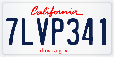 CA license plate 7LVP341