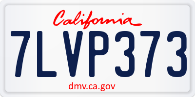 CA license plate 7LVP373