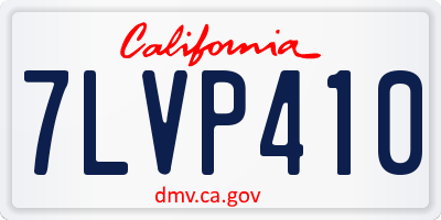 CA license plate 7LVP410
