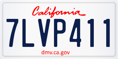 CA license plate 7LVP411