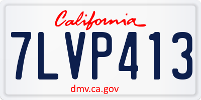 CA license plate 7LVP413