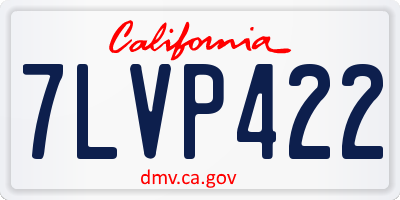 CA license plate 7LVP422