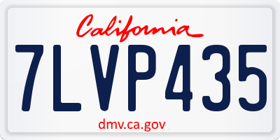 CA license plate 7LVP435