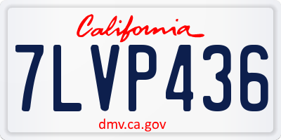 CA license plate 7LVP436
