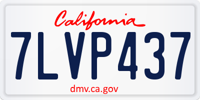 CA license plate 7LVP437
