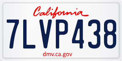 CA license plate 7LVP438