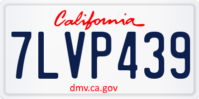 CA license plate 7LVP439