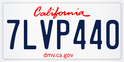 CA license plate 7LVP440