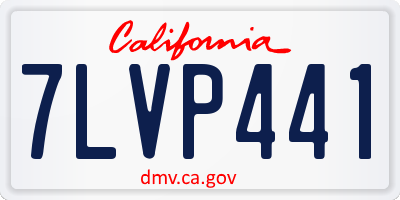CA license plate 7LVP441