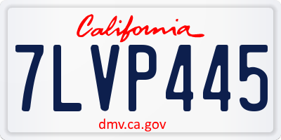 CA license plate 7LVP445