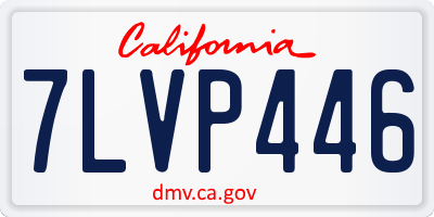 CA license plate 7LVP446