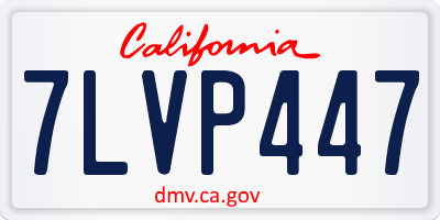 CA license plate 7LVP447