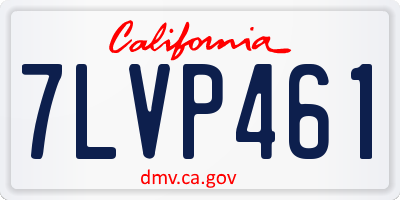 CA license plate 7LVP461