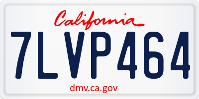 CA license plate 7LVP464