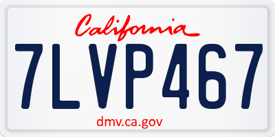 CA license plate 7LVP467