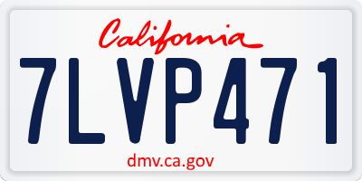 CA license plate 7LVP471