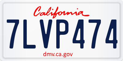 CA license plate 7LVP474
