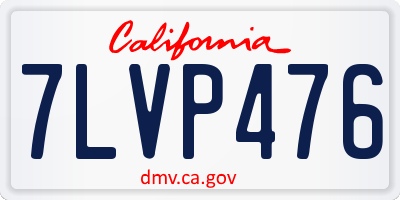 CA license plate 7LVP476