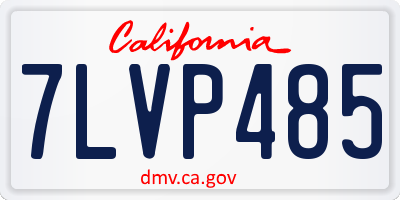 CA license plate 7LVP485