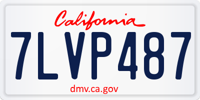CA license plate 7LVP487