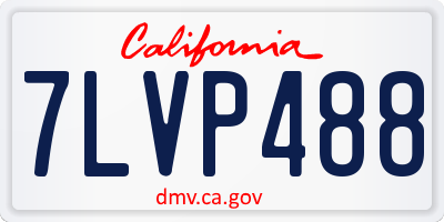 CA license plate 7LVP488