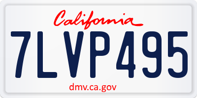CA license plate 7LVP495