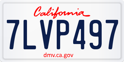 CA license plate 7LVP497