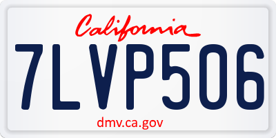 CA license plate 7LVP506