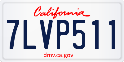 CA license plate 7LVP511