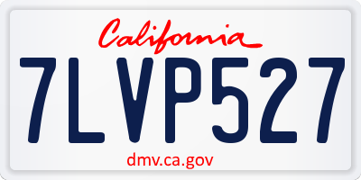 CA license plate 7LVP527