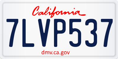 CA license plate 7LVP537