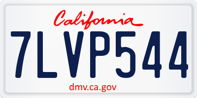 CA license plate 7LVP544