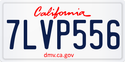 CA license plate 7LVP556