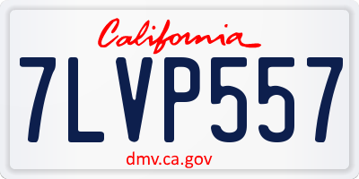 CA license plate 7LVP557