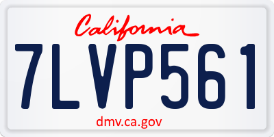 CA license plate 7LVP561