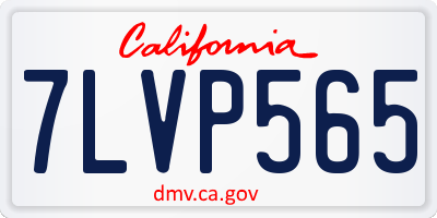 CA license plate 7LVP565