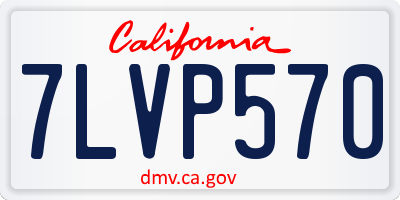 CA license plate 7LVP570