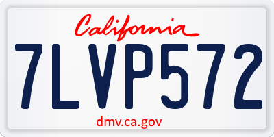 CA license plate 7LVP572