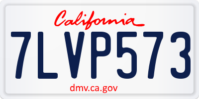 CA license plate 7LVP573