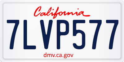 CA license plate 7LVP577