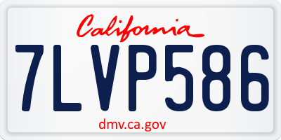 CA license plate 7LVP586