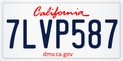 CA license plate 7LVP587