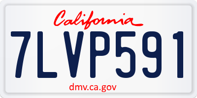 CA license plate 7LVP591