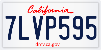CA license plate 7LVP595
