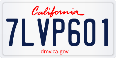CA license plate 7LVP601